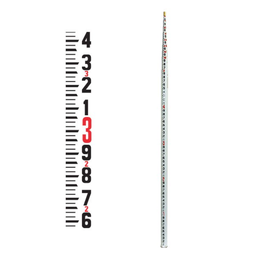 90026 LRPRO 45' Round Fiberglass Level Rod - 10ths