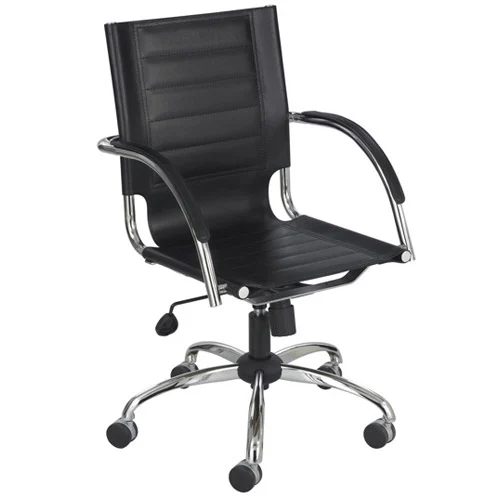 Safco Flaunt Managers Chair Black Leather - 3456BL