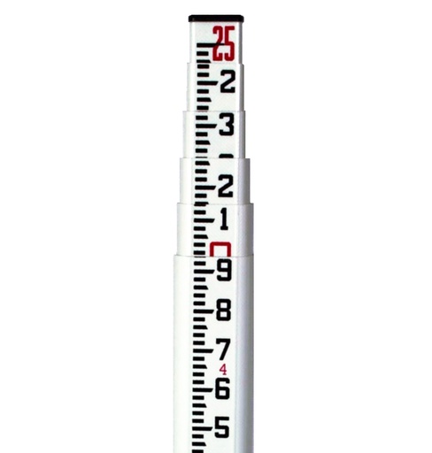 [1-104006] 98017 SVR-25 25' SVR Fiberglass Level Rod - 10ths/10ths