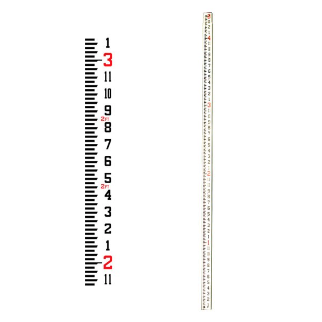 92002 CR08I 8' Fiberglass Level Rod - Inches