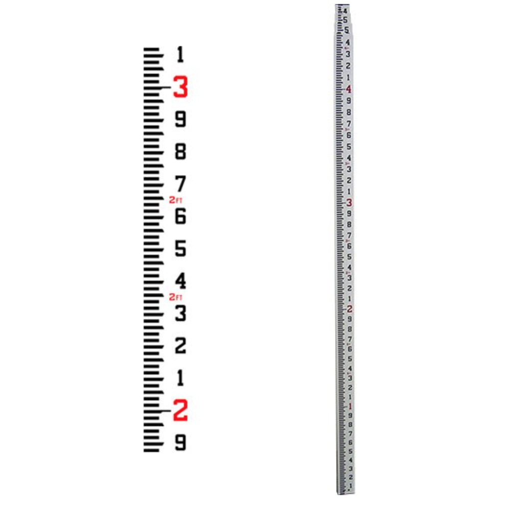 92041 CR16T 16' Fiberglass Level Rod - 10ths
