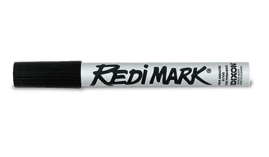 6" REDIMARK BLACK MARKER