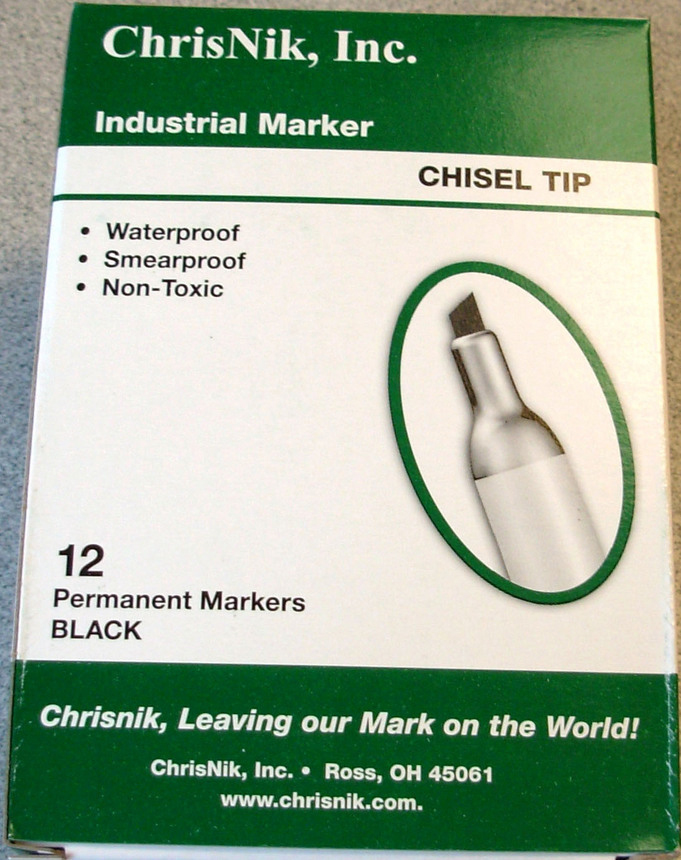 6" Black Industrial Marker