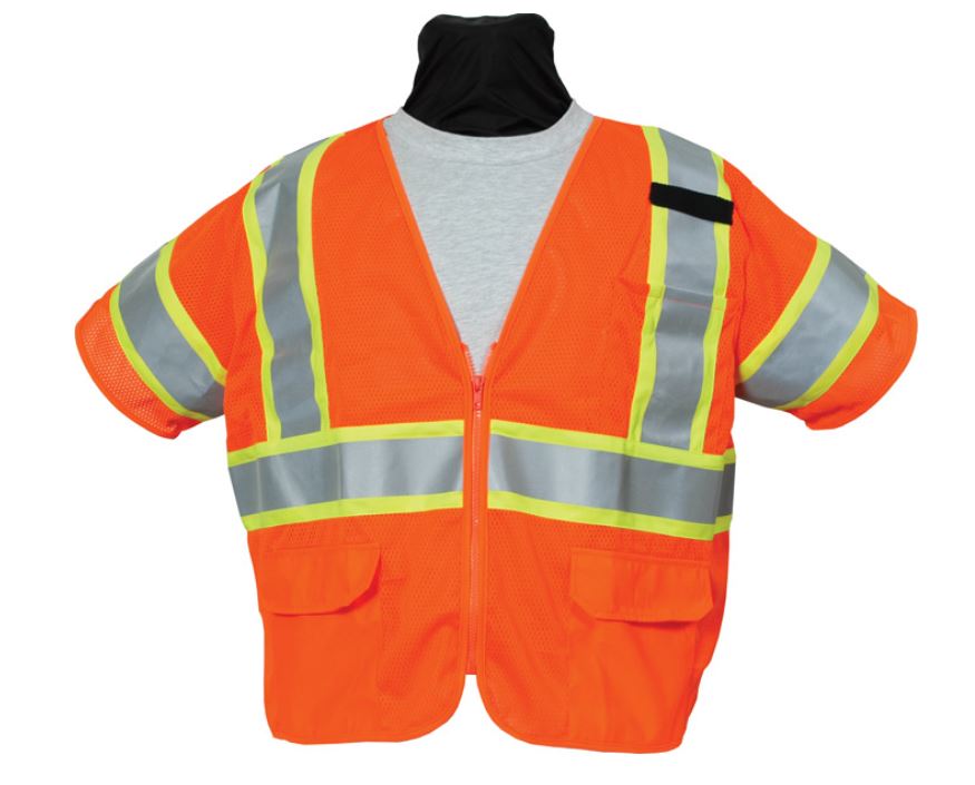 DV-8390-54-FOR XL Class 3 Safety Vest - Flo Orange