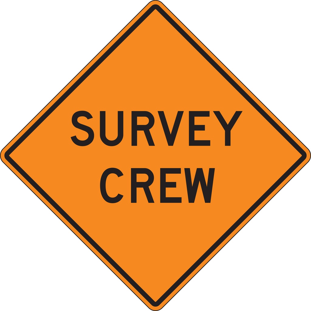 58075 48" Mesh Safety Sign - Survey Crew