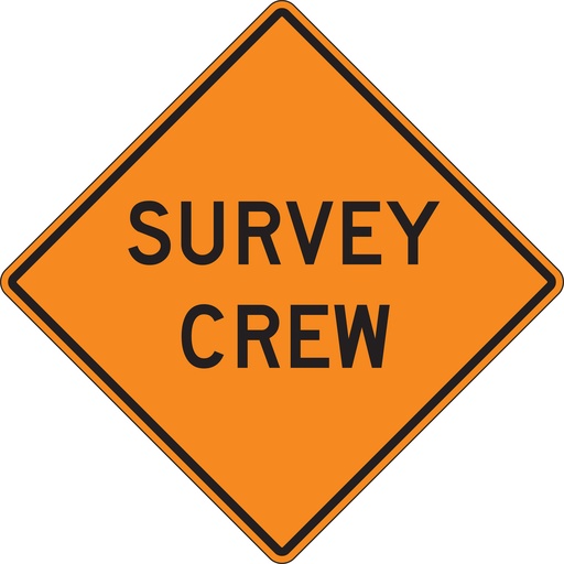 [1-118605] 58075 48" Mesh Safety Sign - Survey Crew