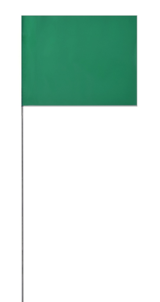 2X3X21 GREEN FLAGS 100/BUNDLE
