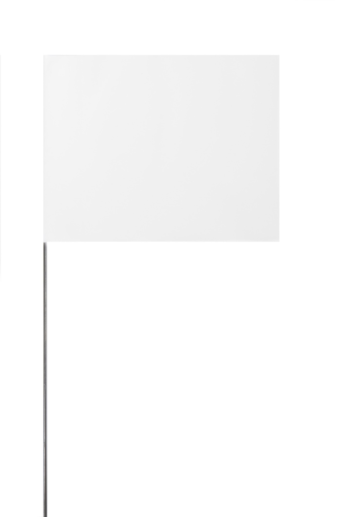4X5X30 Marking Flags - WHITE