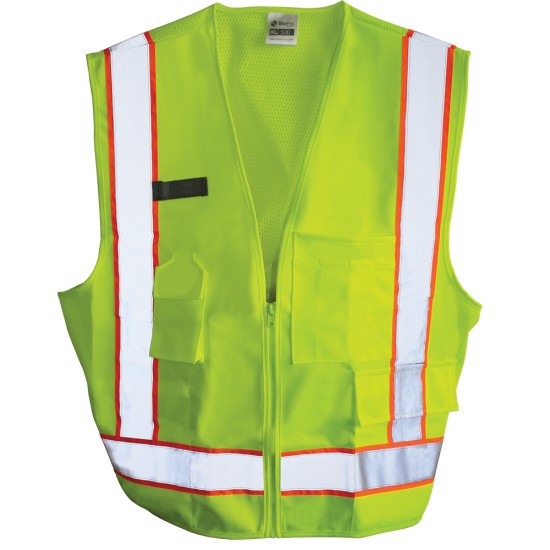 DV 23-500-L3X Construction Safety Vest - Lime