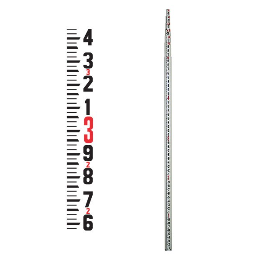 90024 LRPRO 35' Round Fiberglass Level Rod - 10ths