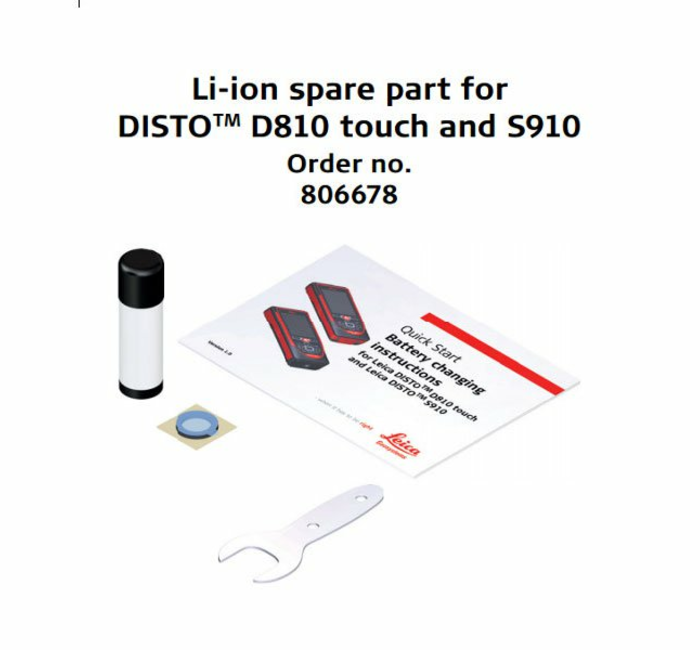 806678 Li-ion rechargeable battery - spare part for Leica DISTO™ D810 touch and S910