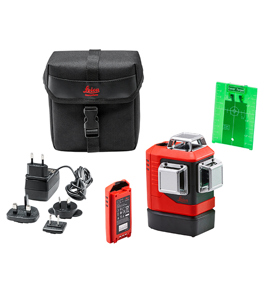 918977 Leica Lino L6Gs-1 self-levelling 3x360° Laser, green beam, Li-Ion battery