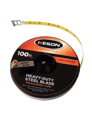 ST10018 100' Nylon Coated Steel Tape - Inches