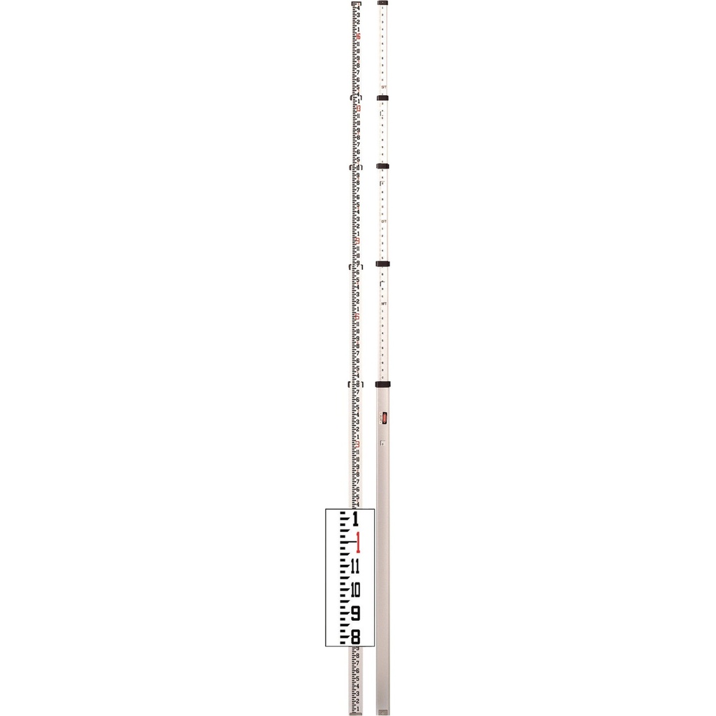 06-808A 8' Aluminum Level Rod - 10ths