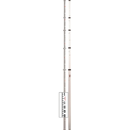 06-808A 8' Aluminum Level Rod - 10ths