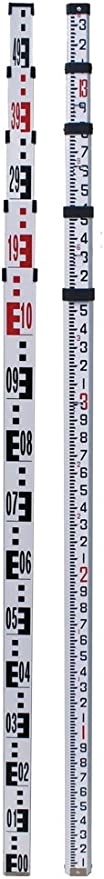 [1-103744] 06-805MT 16'/5M Dual Aluminum Level Rod - 10ths/Metric