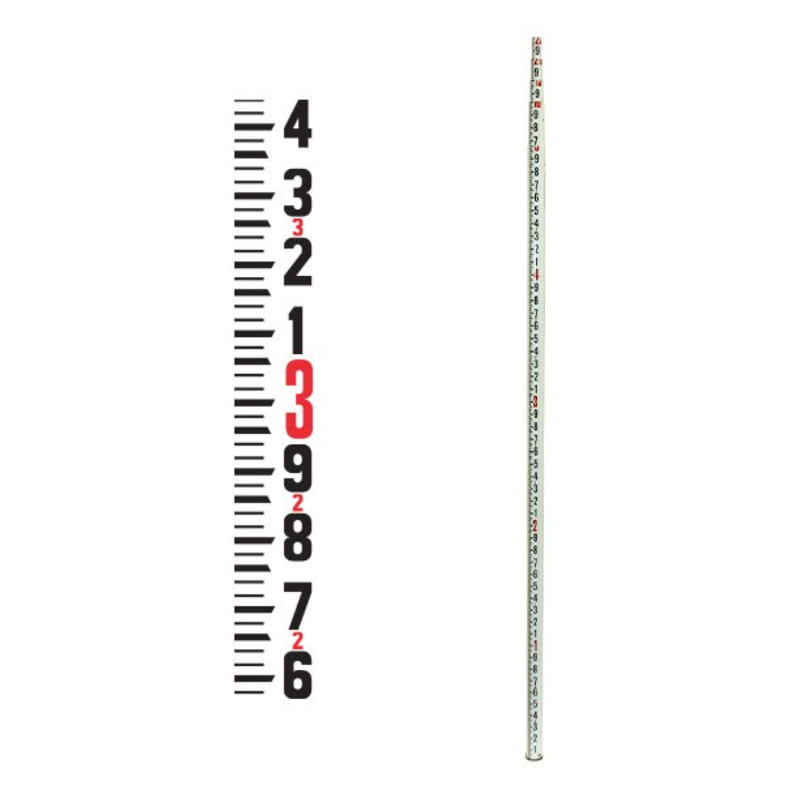 [1-103840] 90004 LRSTD 25' Round Fiberglass Level Rod - 10ths