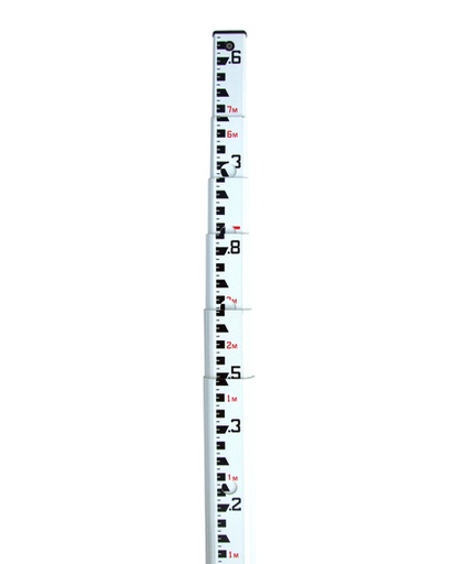 [1-103892] 98016 SVR-25'/7.6M Dual Fiberglass Level Rod - 10ths/Metric