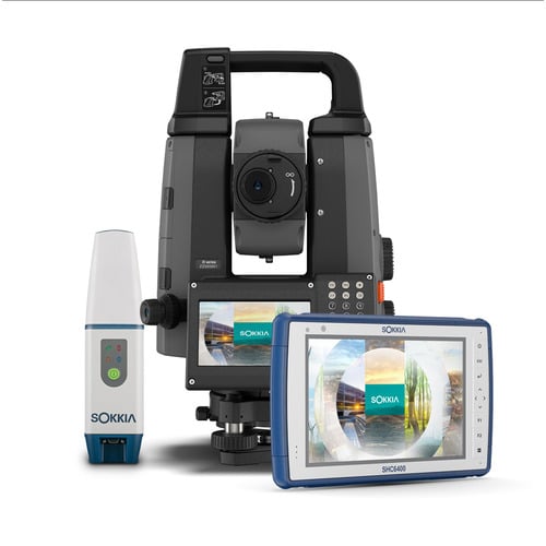 [1-453627] Sokkia IX503 3" Robotic Total Station Hybrid Bundle w/ GCX3 GNSS Receiver - IX-1500-GCX3