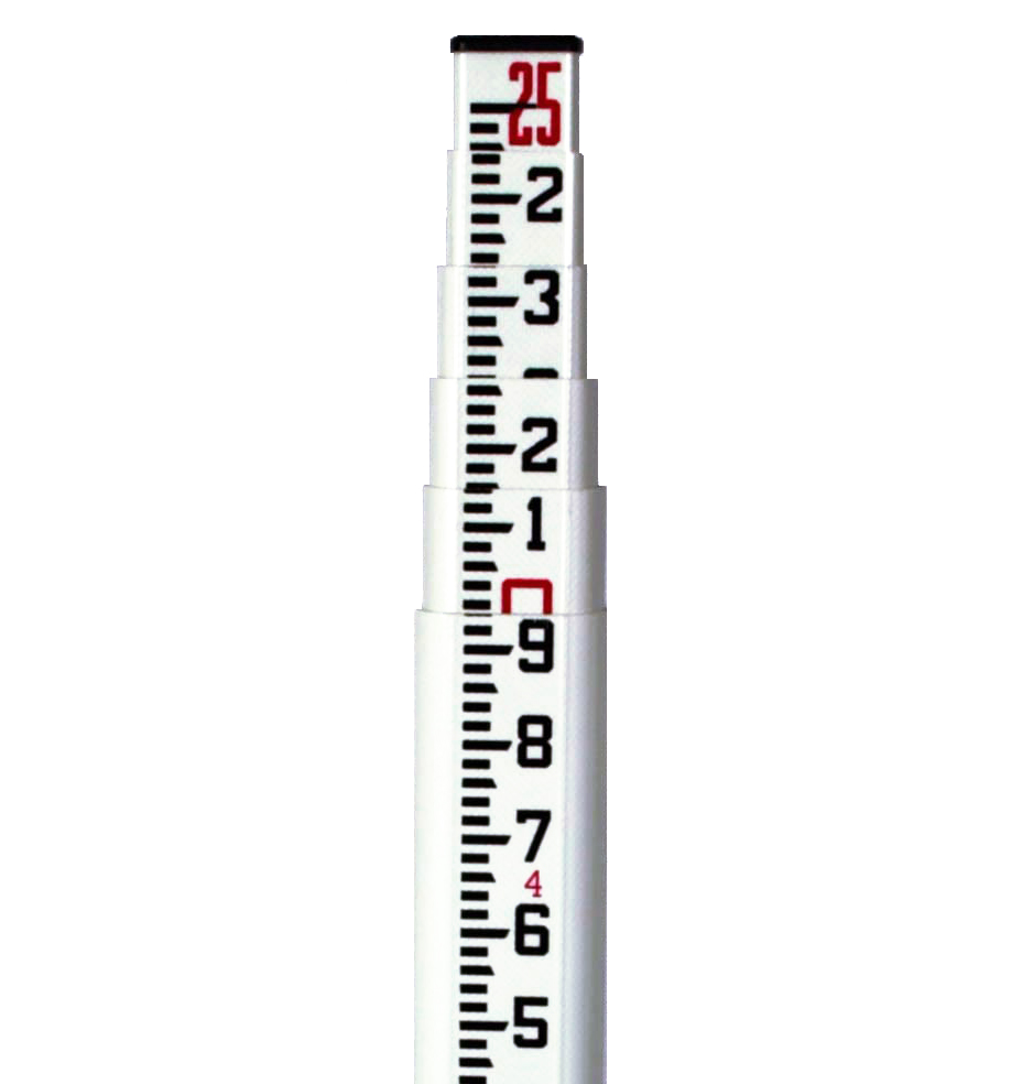 [1-103989] 98010 SVR-25 25' SVR Fiberglass Level Rod - 10ths