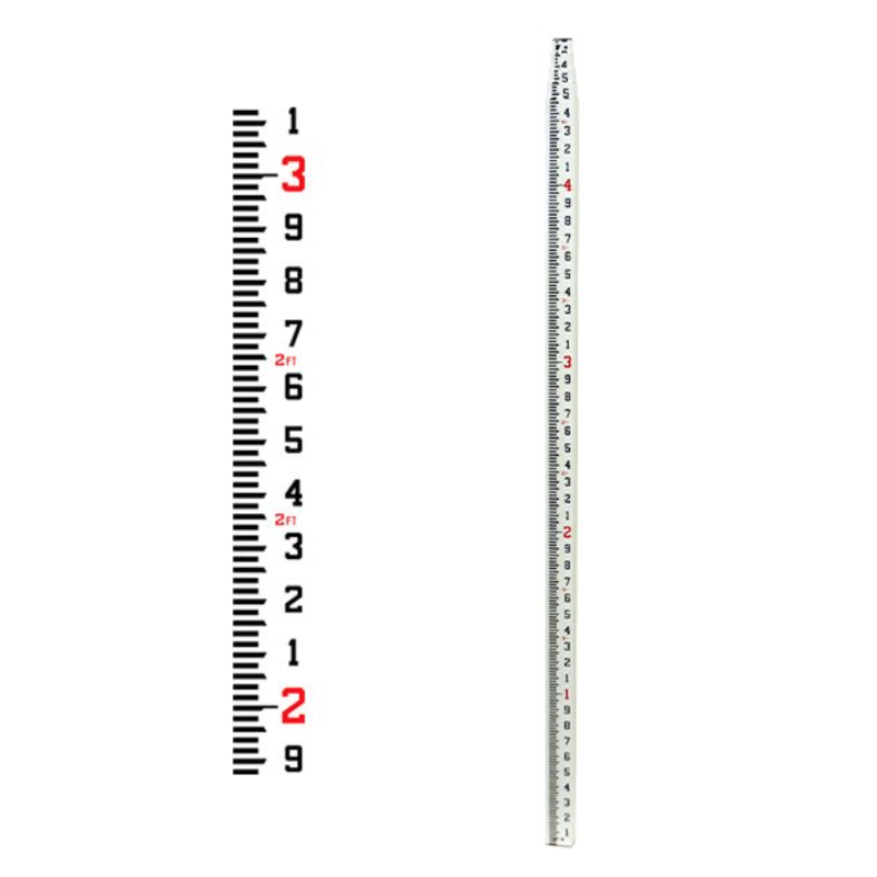 [1-104472] 92031 CR20T 20' Fiberglass Level Rod - 10ths
