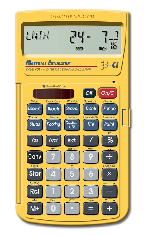 [1-109016] 4019 ESTIMATOR CALCULATOR