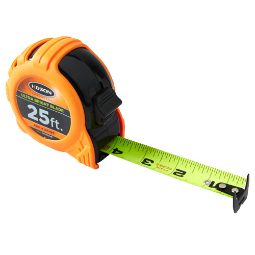 [1-109032] PG1825UB 25' Nylon Coated Steel Pocket Tape - Inches