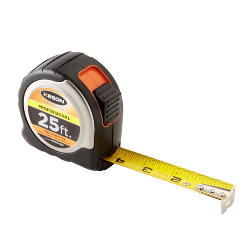 [1-109033] PGPRO1825 25' Nylon Coated Steel Pocket Tape - Inches