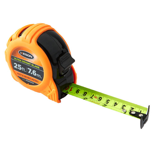 [1-109039] PG18M25UB 35' Pocket Tape with Rubber Grip - Inches/Metric