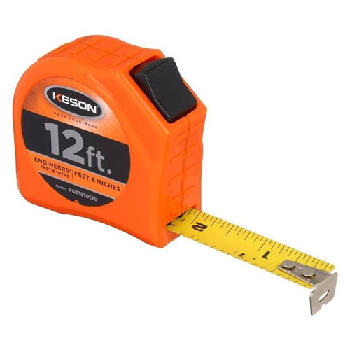[1-109054] PGT181012V 12' Pocket Tape - 10ths/Inches