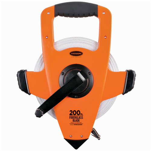 [1-109116] OTRS18M200 200' Fiberglass Tape with Hook - Inches & Metric