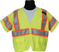 [1-118116] DV-8390-58-FLY 2XL Class 3 Safety Vest - Flo Yellow