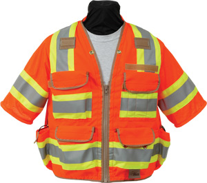 [1-118509] 8365-58-FOR Utility Safety Vest - Orange-XXLarge