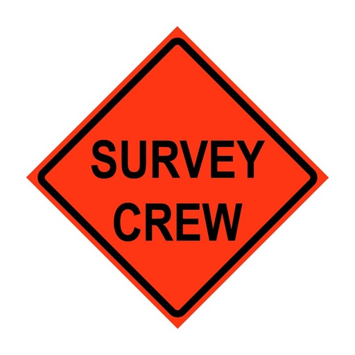 [1-118598] 4026036-EV-HF 36" Vinyl Safety Sign with Ribs - Survey Crew