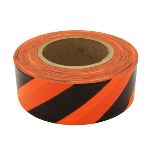 [1-120390] Stripe Flagging - BLACK/ORANGE GLO