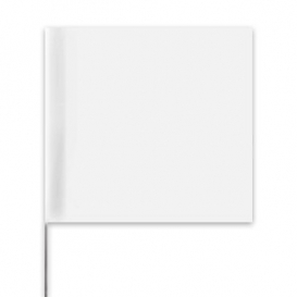 [1-120700] 2X3X21 Marking Flags - WHITE