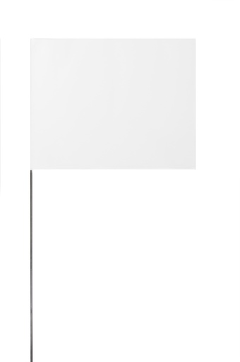 [1-120980] 4X5X30 Marking Flags - WHITE