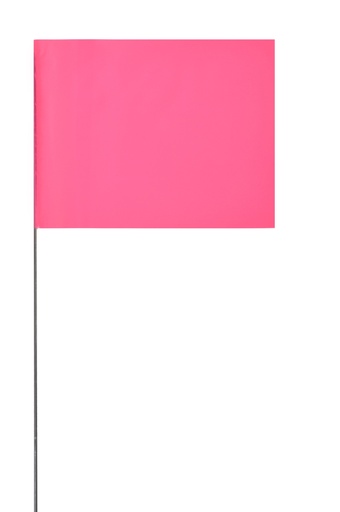 [1-121100] 4X5X30 Marking Flags - PINK GLO