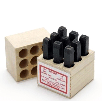 [1-122640] 05091 3/16" Number Stamp Set