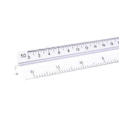 [1-135960] 92121  12" Plastic Engineers Tri-Scale