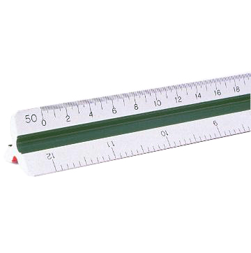 [1-135969] DV 95121PC 12" Engineers Tri-Scale - Color
