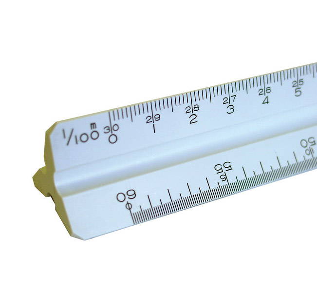 [1-135990] 92301 12" Metric 01 Tri-Scale
