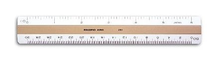 [1-136211] 3030PC 12" 30cm Flat Metric Scale