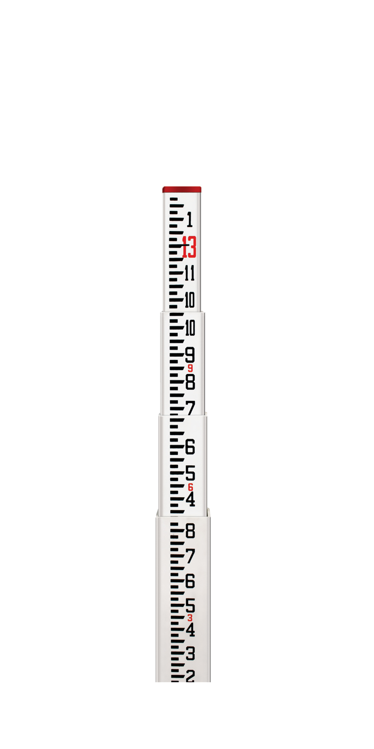 [1-200498] 11-SCR13-C 13' Fiberglass Level Rod - Inches