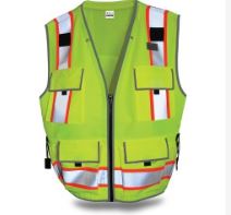 [1-200558] DV 23-550-LS Survey Safety Vest - S/Lime