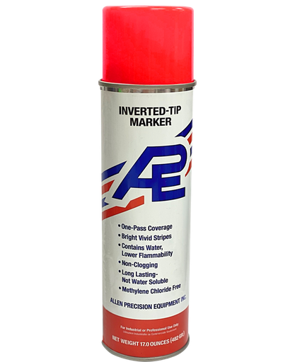APE Inverted-Tip Marking Paint, Fluorescent Red