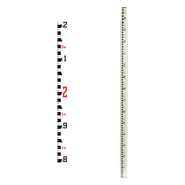 [1-450157] 7301-40 13' Aluminum Level Rod - 10ths