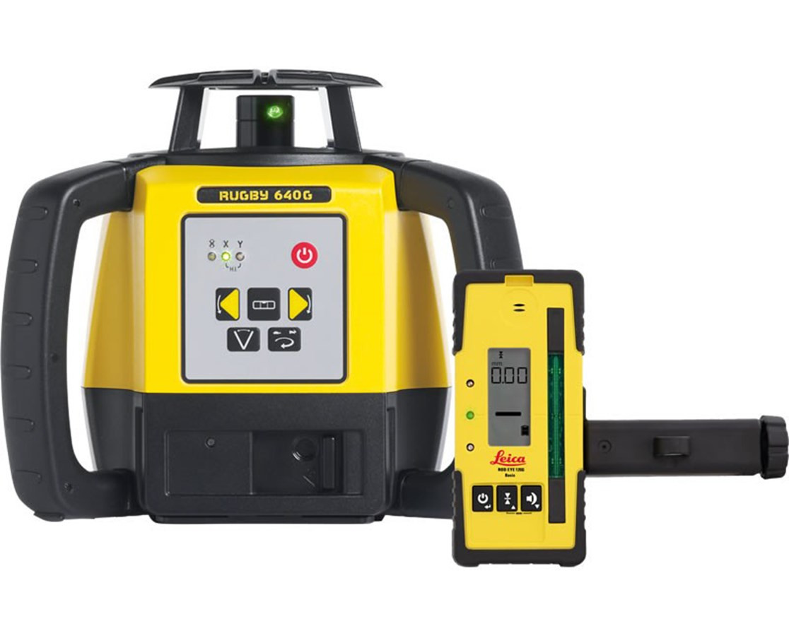 Leica Rugby 640G Series Green Beam Rotating Lasers