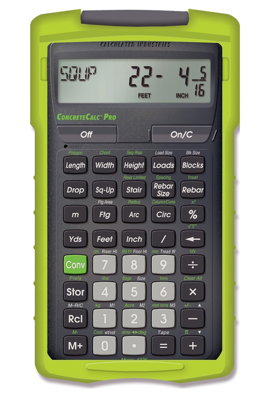 [1-109029] 4225 Concrete Calculator PRO
