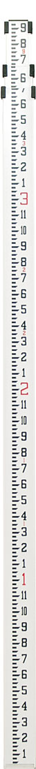 [1-099295] 7321-30 9' Aluminum Level Rod - Inches